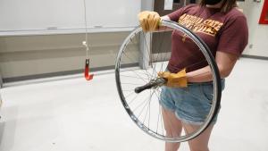 Bicycle wheel and hook