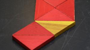 Collection of red and yellow triangles