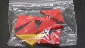 Collection of red and yellow triangles