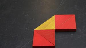 Collection of red and yellow triangles