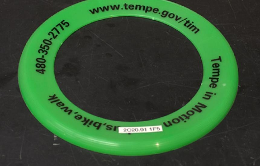 The Aerobie is a type of Frisbee designed to reduce drag and sideways roll.