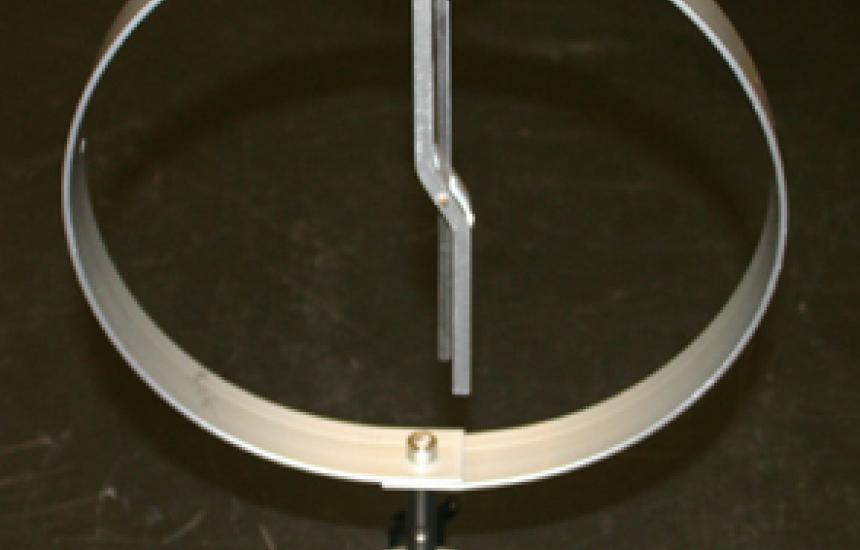 The Braus's electroscope. The needle deflects when a charge is near or touching 