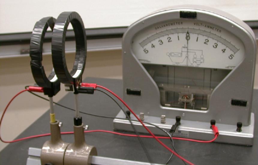 No current and no deflection on the galvanometer from the second coil.